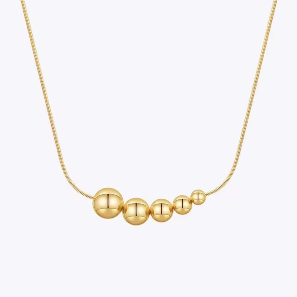 Elegant Tone Gold Necklace - Picture 2 of 4